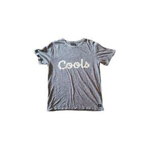 Barney Cools Tshirt Women Sz L Gray Graphic Print Casual Summer Everyday Hipster